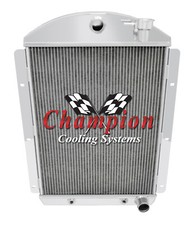 Atom Champion 2 Row Radiator Chevy Configuration For 1941 - 1946 Chevrolet Truck