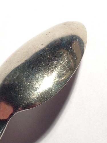 SILVER FINISH Souvenir Spoon SFNS EDINBURGH COPPER BLUE ENAMELED TWISTED HANDLE - Picture 8 of 12