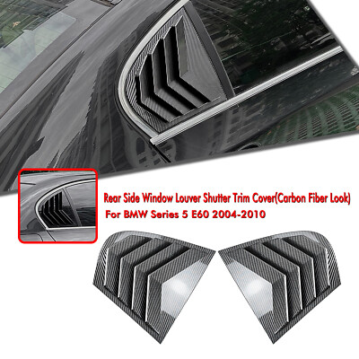 Rear Side Window Louver Shutter Trim Decor For BMW 5 Series E60 E61 2004-2010 2x