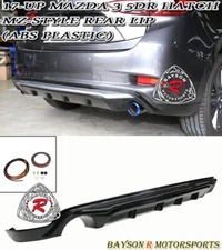 Fits 17-18 Mazda 3 5dr (Hatchback) MZ-Style Rear Bumper Lip (ABS Plastic)