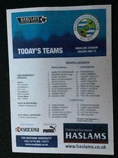 2007/8 Reading v Everton teamsheet
