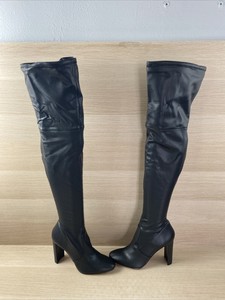 aldo black thigh high boots