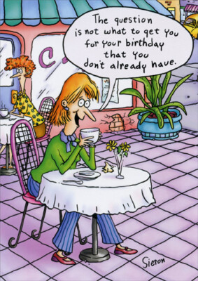 Oatmeal Studios "Describe Your Birthday" Funny Greeting Card - Humorous Birthday Card With Envelope