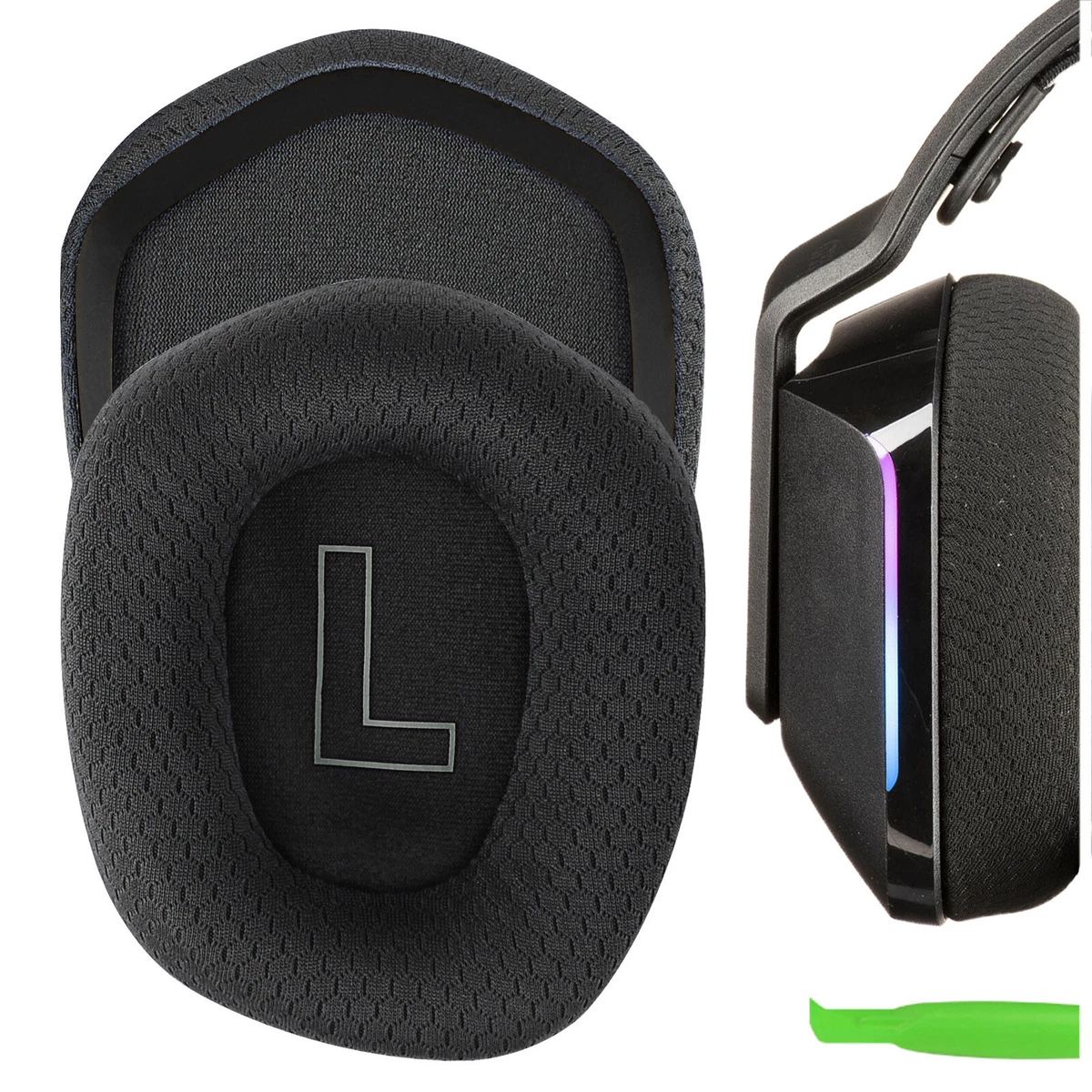 Geekria Mesh Fabric Replacement Ear Pads for Logitech G733
