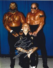 M3818  Road Warrior Animal  Paul Ellering  signed  wrestling photo w/COA