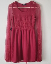 Nasty Gal Womens Dark Red Royal Cape Mini Dress NWT Size Small 