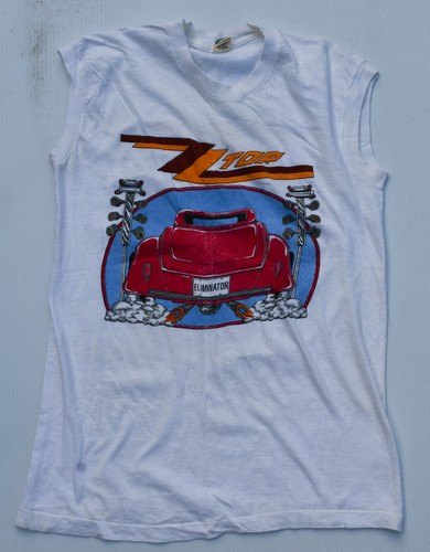 Original ZZ Top Eliminator Tour 1984 Racing Team Eliminator 500 Sleeveless shirt