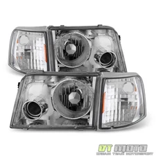 1993-1997 Ford Ranger Headlights+Corner Signal Lamps w/Build-In Fog Lights 93-97