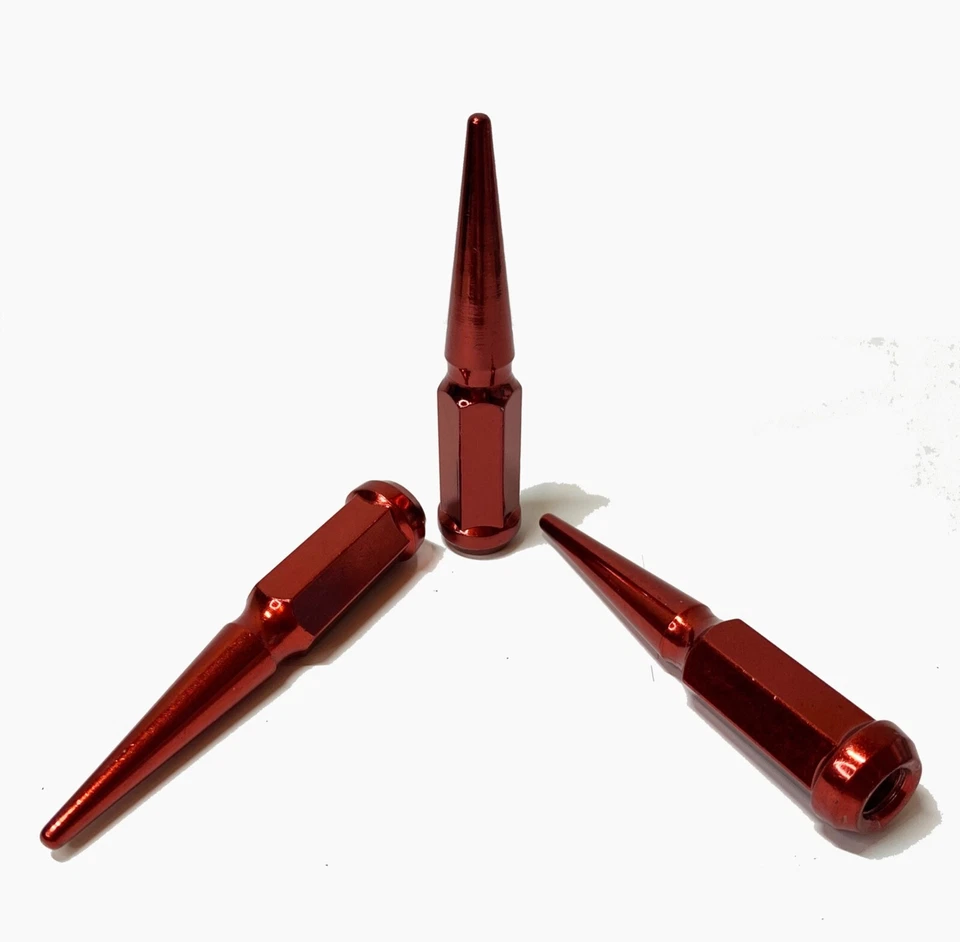 FIT MAZDA 2 MIATA PROTEGE MX-5 CONE SEAT 4.5'' SPIKE LUG NUTS 12x1.5 RED 16PC - Image 3 of 4