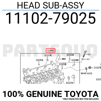 1110279025 Genuine Toyota HEAD SUB-ASSY 11102-79025 | eBay
