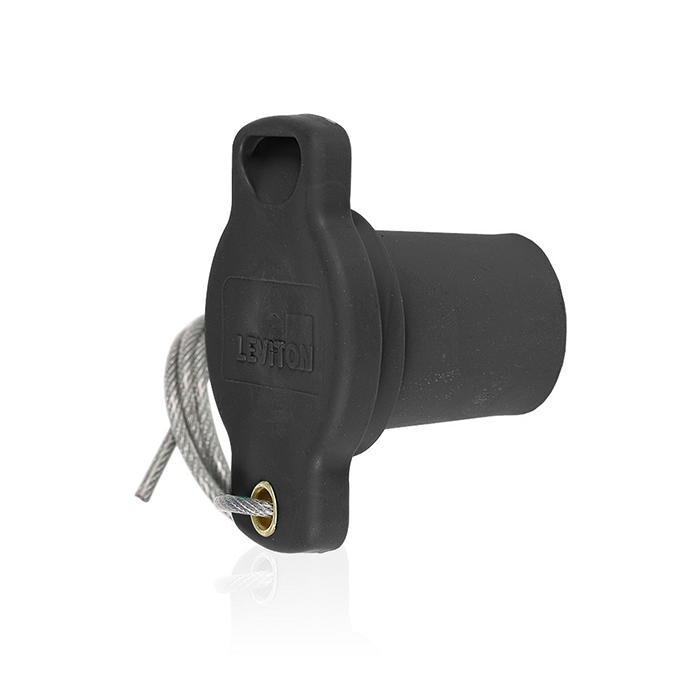 LEVITON 301-16P21-E Male Protective Cap, Black.