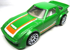2011 HOT WHEELS MAZDA RX-7 GREEN 1:64 DIECAST 2 3/4" CAR - NICE