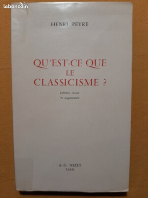 Henri Peyre: Was ist Klassizismus?