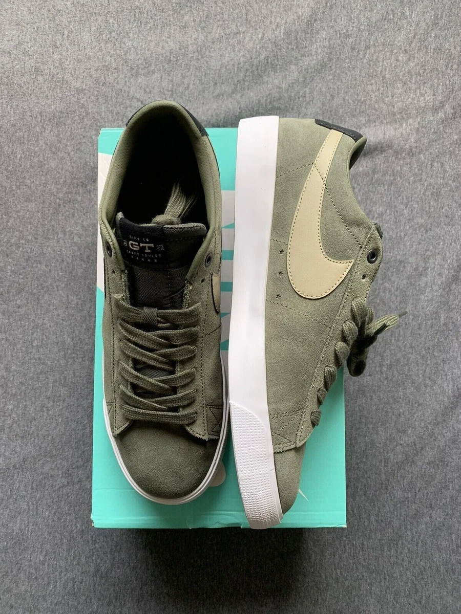 Nike SB Blazer Low GT QS Cargo Khaki Suede 716890-320 - Size 10US -  Deadstock