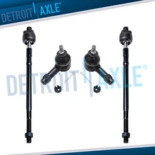 New (2) Inner and (2) Outer Tie Rod End Links for Mitsubishi Lancer FWD