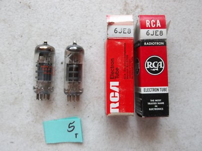 LOT OF 2 NEW IN BOX RCA ELECTRON TUBE 6JE8 (138-1)