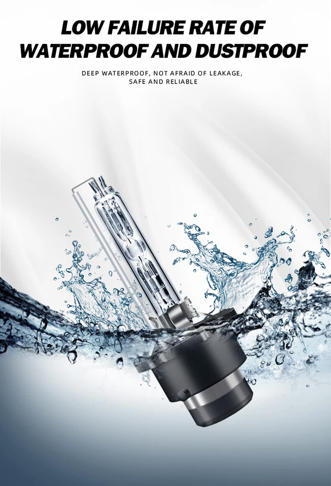 2 PCS For Audi A8L OEM Low Car Headlight Light Bulbs Kit D2S D2R D2C Xenon 16-17 Foto 3 de 4