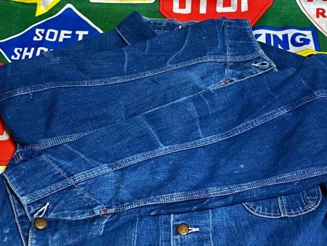 PIONEER 1950s Vintage Denim Coverall Work Jacket Made in USA PIONEER 1950s Vintage Denim Coverall Work Jacket Made in USA