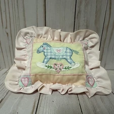 Vintage House of Hatten Musical Baby Hanging Pillow Rocking Horse Plays Lullaby