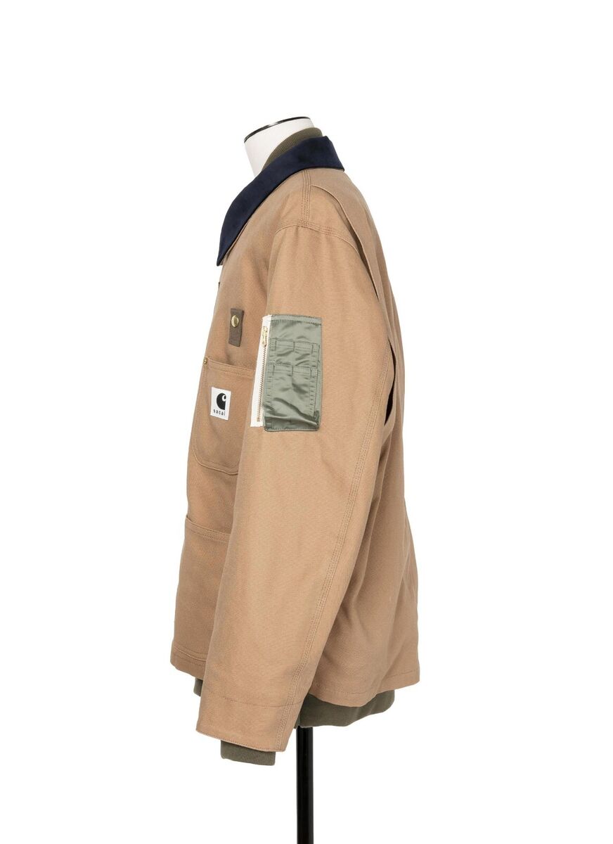 Carhartt x sacai Canvas x MA-1 Jacket 3colors Black Beige Light