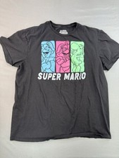 Nintendo Super Mario Luigi Yoshi Characters Men  s Sz Large 42/44 Graphic T-Shirt