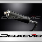 Kawasaki ER5 1996-2007 450mm Oval Carbon Exhaust Silencer Can Kit