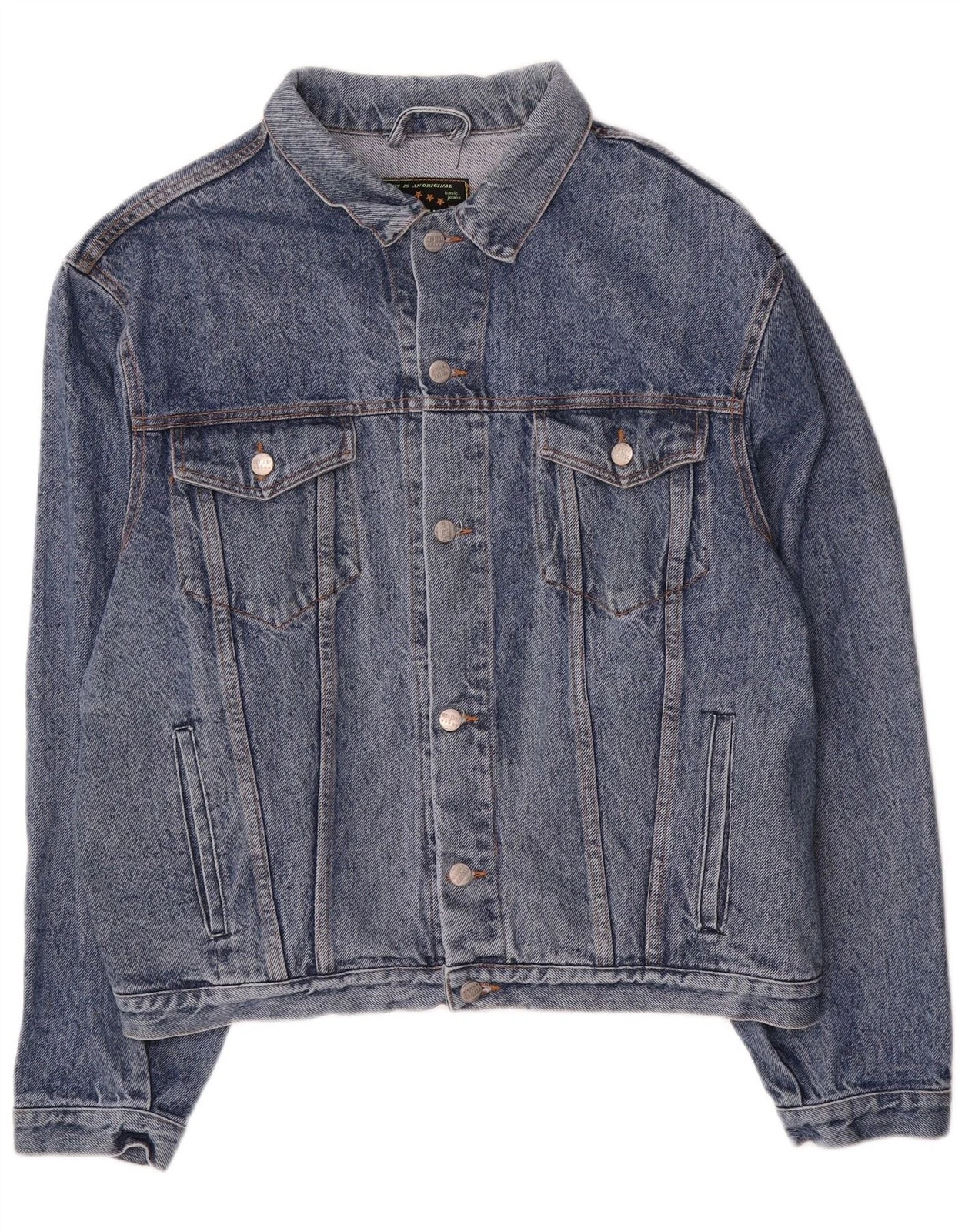 Vintage Mens Denim Jacket UK 42 XL Blue Cotton NS24