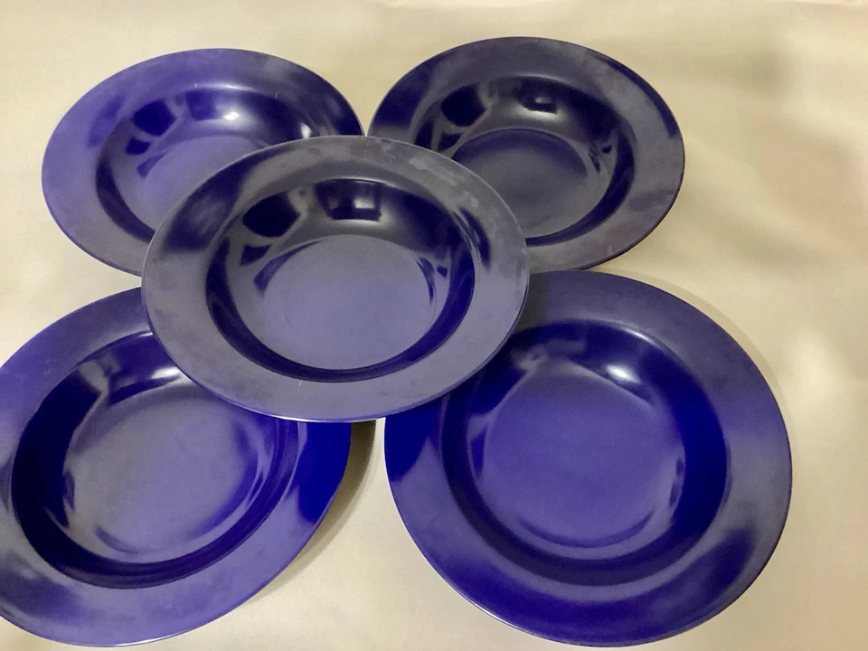 (5) Tigela de cereais vintage Texas Ware da PMC azul cobalto melamina 7,25" - Imagem 2 de 4