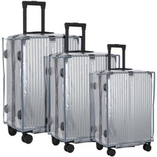 3 Pieces Clear Luggage Cover PVC Suitcase Luggage Protector Waterproof Cover ...