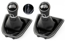 5/6 GANG LEDER SCHALTKNAUF SCHALTHEBEL SCHALTKNOPF SCHALTSACK für VW CADDY 4 IV