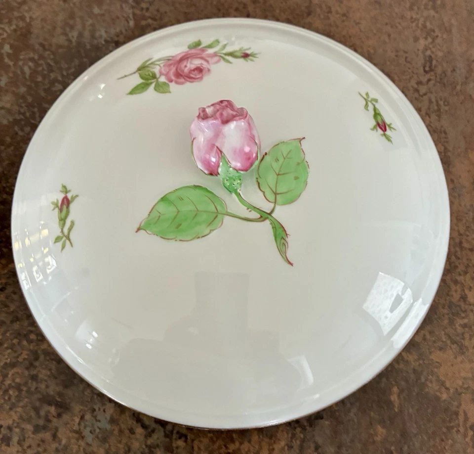 Kleine Terrine mit Deckel, von Fürstenberg, Alte Serie, Rote Rose - Bild 3 von 4