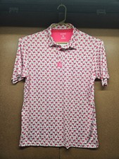 Bogey Bros. Shirt Men  s XL Pink Tacos Peppers Golf Polo Performance Stretch