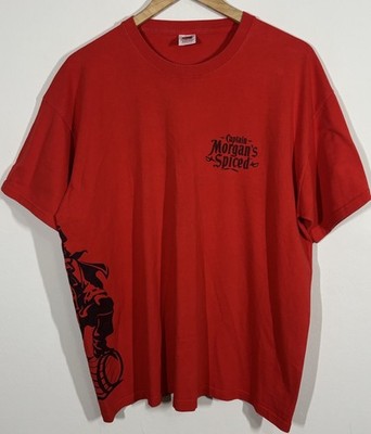 Captain Morgan s Spiced Tshirt Rot Herren XL Kurzarm Relaxed Fit Jamaican Rum