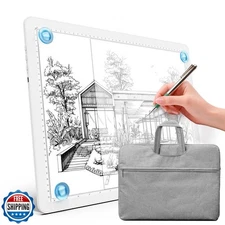 Heanolier A4 Tracing Light Box with Bag,Super Bright Magnetic Light pad with 