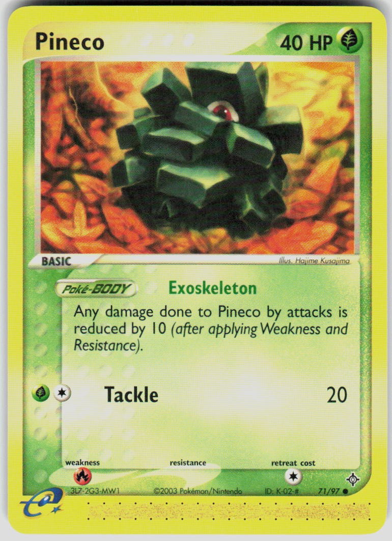 Pineco 71/97 EX Dragon Pokemon