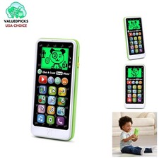 Interactive Toddler Emoji Phone in Green - Educational Fun for Ages 18M-5Y