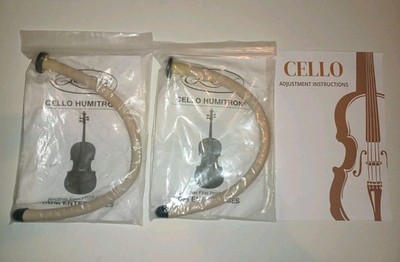 Lot of 2 Brand NEW Cello Humitron Protect the Wood of Your Cello Adjustment info