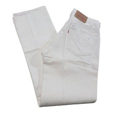 VTG Levis 501 0651 White Jeans Mens Straight Leg Button Fly Rocker Grunge 1980s