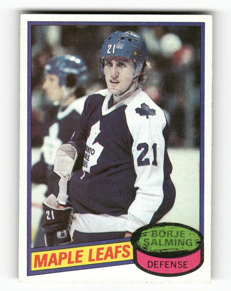 Borje Salming #210 Hockey Cards 1980 Topps trading card — raw and PSA graded price guide