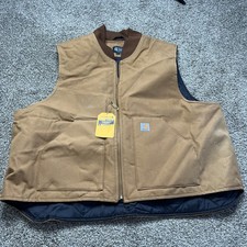 Vintage Carhartt Men's Firm Duck Insulated Rib Collar Vest 4XL NEW