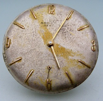 Vintage Breitling Cadette movement calibre Landeron 523  17 jewells running