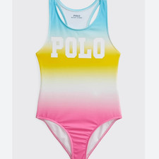 Polo Ralph Lauren Girl's Logo Ombre One-Piece Swimsuit, Size 2T, NWT