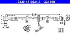 ATE Bremsschlauch 24.5143-0534.3 für MERCEDES-BENZ