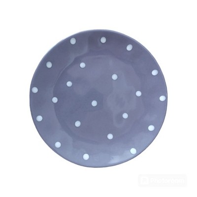 Maxwell Williams SPRINKLE Purple & White Polka Dot 8'' Salad Dessert Plate