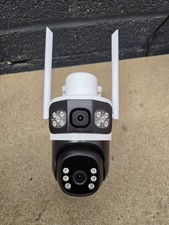4MP Dual Lens PTZ WiFi Battery Security Camera Outdoor ICSEE Night Visio