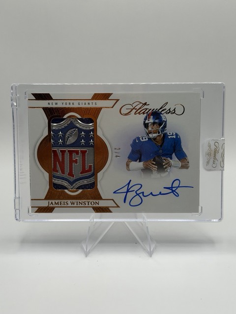 2025 Panini Flawless Jameis Winston Patch Autograph 2/4 Giants NFL