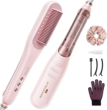 Wavytalk Pro Steam Hair Straightener Brush, Steamline Pro 3 in 1 PINK