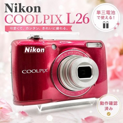 Nikon COOLPIX L26 pink kompakte Digitalkamera getestet funktionierender Verkä...