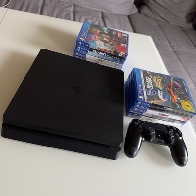 Sony PS4 Slim 500GB CUH-2116A + Controller + 10 Spiele Konvolut Playstation 4