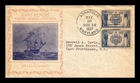 Dr Jim Stamps 5c Naval Academy Pair 1937 First Day Issue Cachet Cover sealed